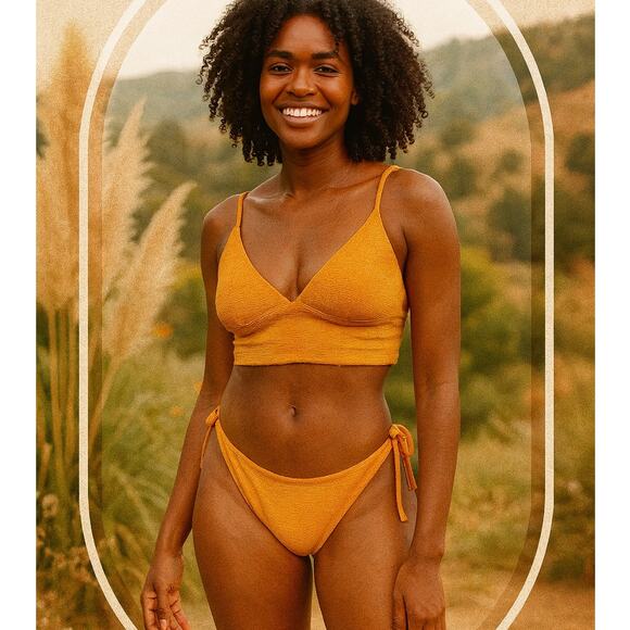 NWT Old Navy Orange Tie Bikini Tankini & Cheeky Bottom Set L/XL Swimsuit - Picture 1 of 10